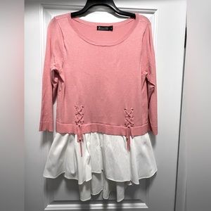 New York and Company Sweater/Blouse Hybrid